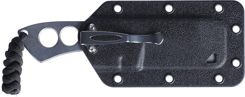 CRKT Razel Chisel Fixed Blade Knife with Sheath: Stainless Steel Plain Edge Blade, Stainless Steel Handle, 2130 - Image 3